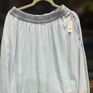 GAP Sky Blue Elastic Waist Skirt size M tall